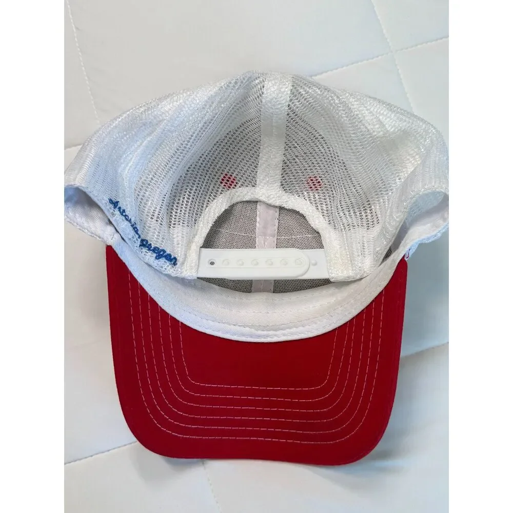 Buoy Beer Co Red and White Adjustable Snapback Trucker Hat Cap